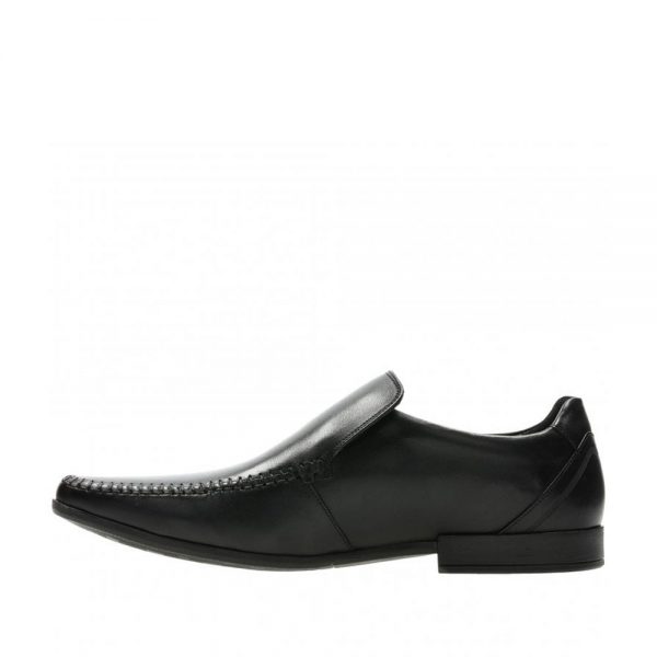 glement seam black leather