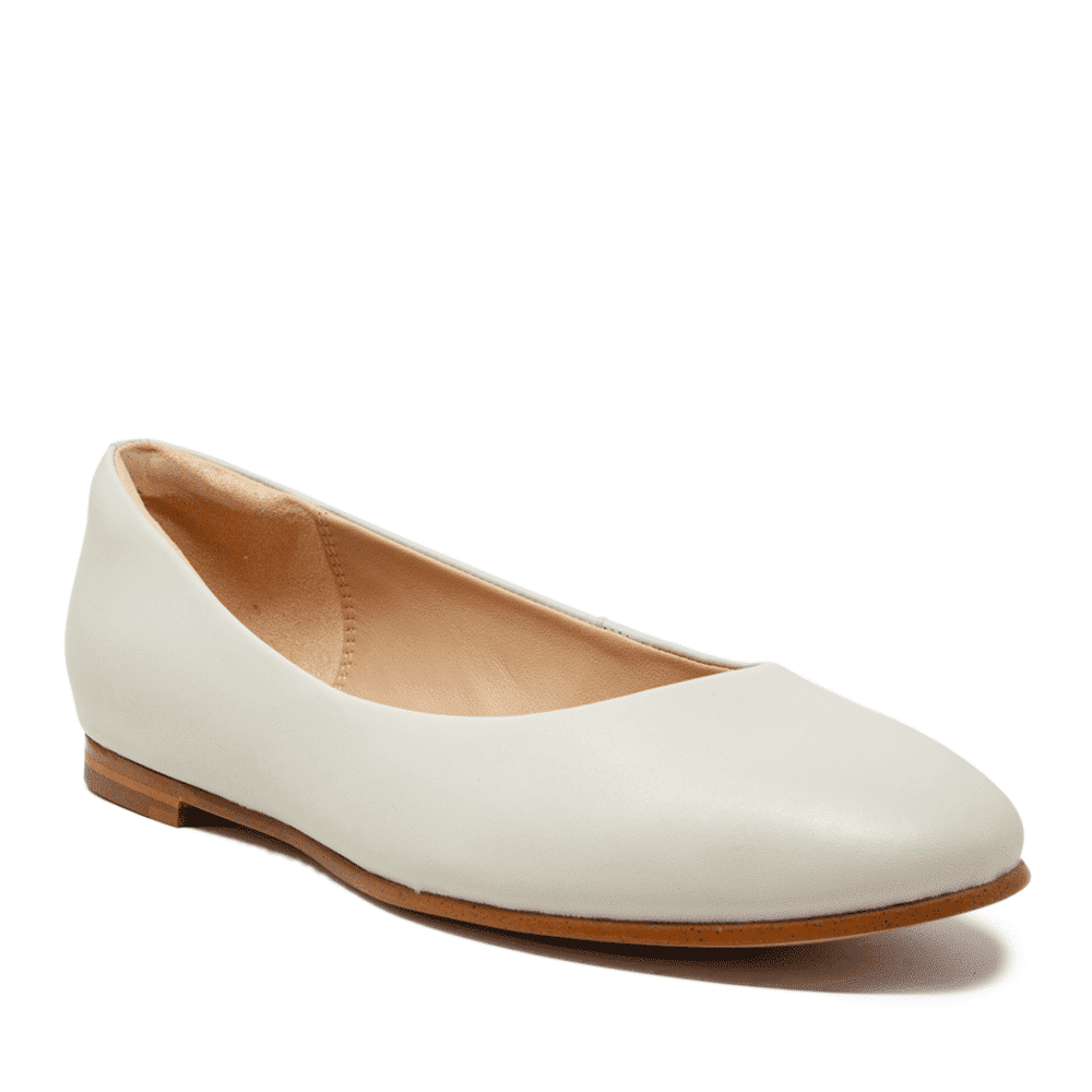 CLARKS Grace Piper White Leather Premium Leather Shoes - 121 Shoes