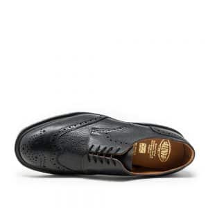 Solovair Black Grain 5 Eye Gibson Brogue