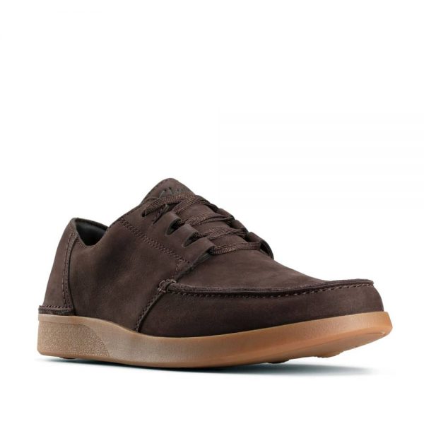 Clarks Oakland Walk Dark Brown Combi Premium Shoes - 121 Shoes