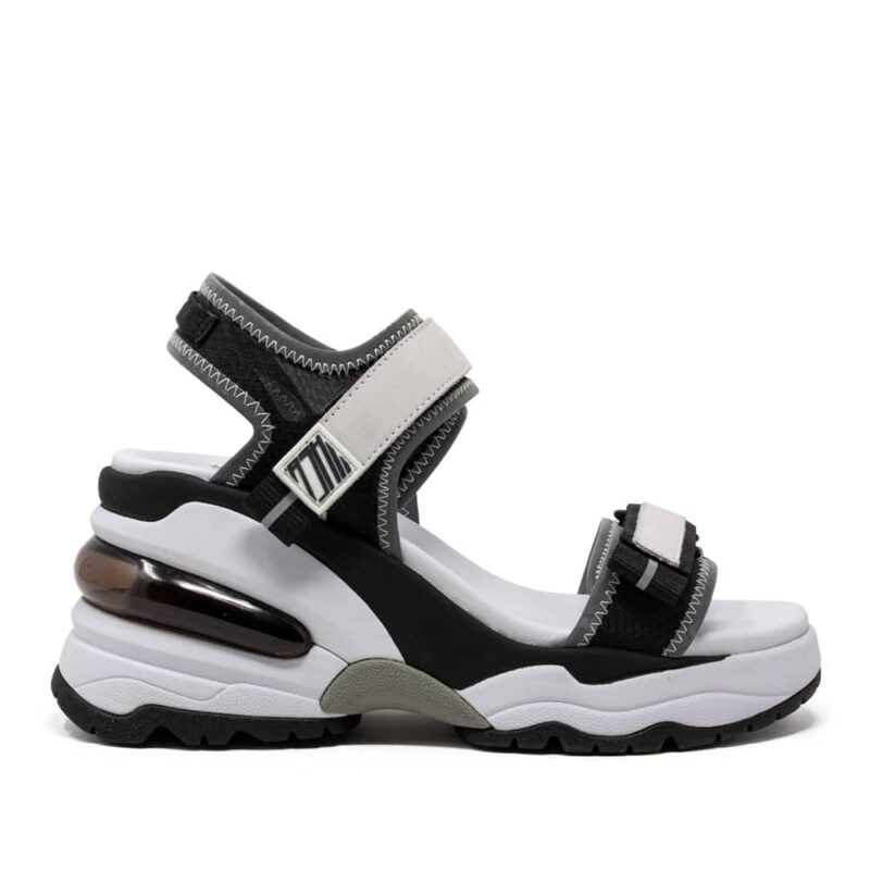 Ash Deep Black Wedge Sandals Premium Black Sandals - 121 Shoes