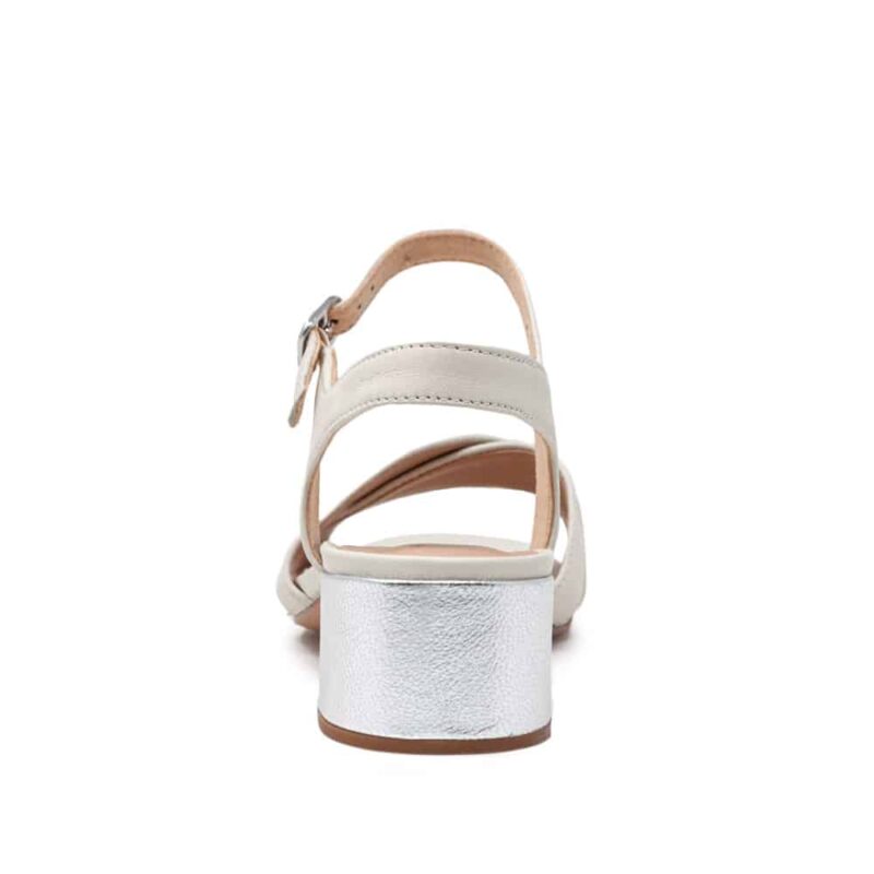 Clarks Sheer35 Strap White Silver Leather