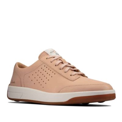 Clarks Hero Air Lace Light Pink. Premium Leather Shoes