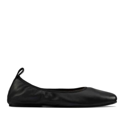 CLARKS Pure Ballet Black. Premium Leather Shoes