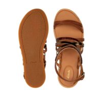 Clarks Karsea Ankle Tan Leather. Premium Sandals