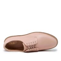 Clarks Baille Stitch Pink. Premium Leather Shoes