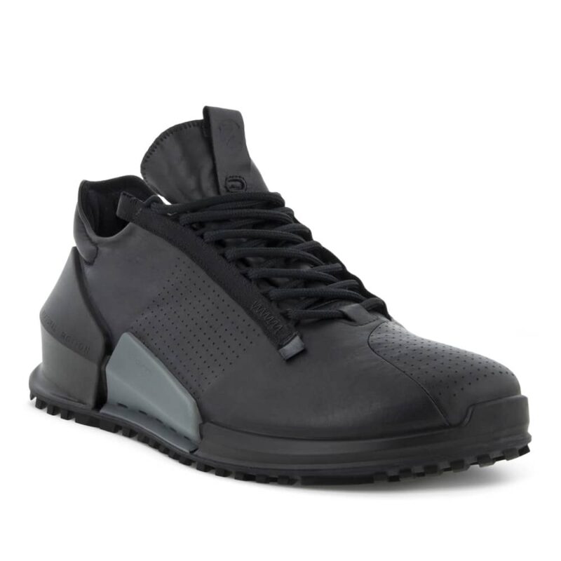 Ecco Biom 2.0 M Low Lea Black. Premium Men Leather Sneakers