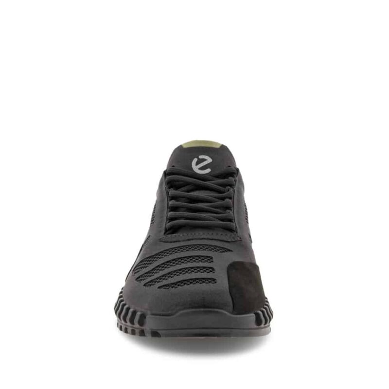 Ecco Zipflex M Low Tex Black. Premium Leather Sneakers