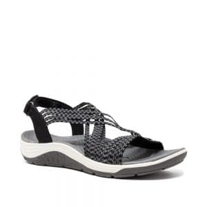 Skechers Reggae Cup Oh, Snap!. Black Premium Sandals