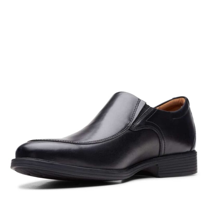 Clarks Whiddon Step Black. Premium Leather Shoes
