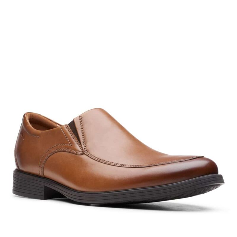 Clarks Whiddon Step Dark Tan. Premium Leather Shoes