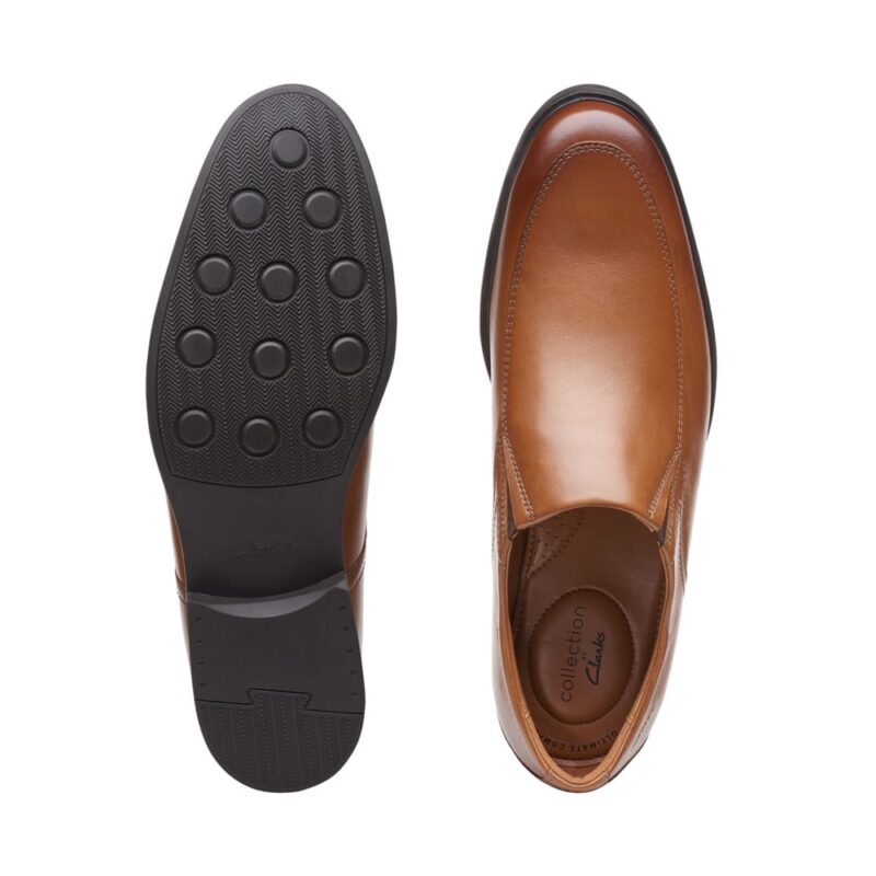 Clarks Whiddon Step Dark Tan. Premium Leather Shoes