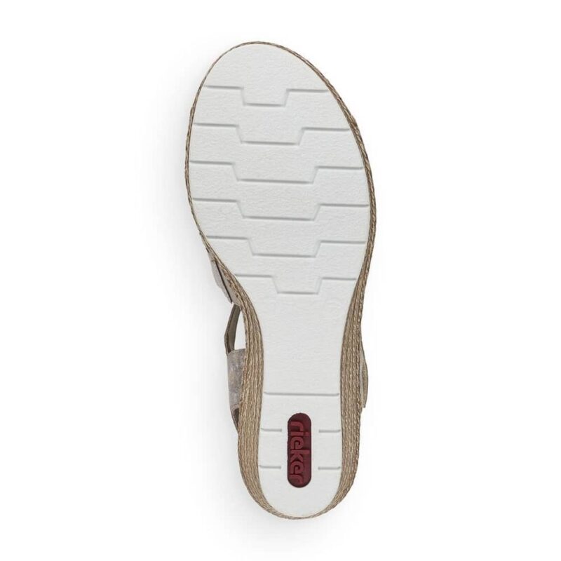 Rieker 619C5-90 Ladies Metallic Slip On Sandals