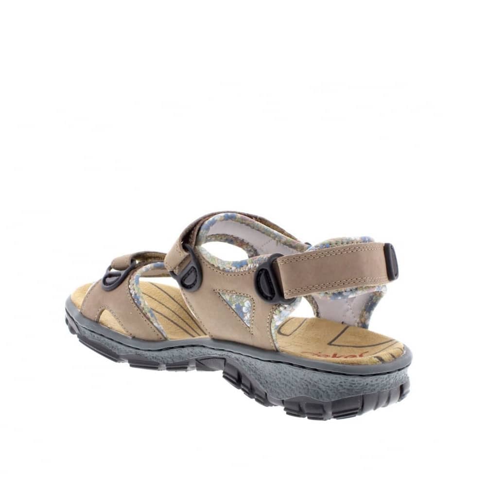 I stor skala højde gå på pension Rieker 68872-25 Ladies Brown Fastener Sandals Premium - 121 Shoes