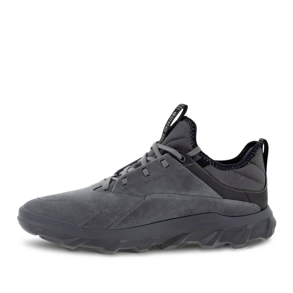 Ecco MX M Low Grey Premium Leather Sneakers - 121 Shoes