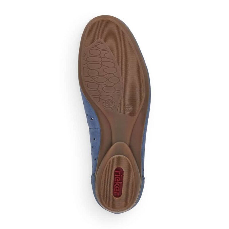 Rieker L8355-14 Ladies Blue Slip On Shoes