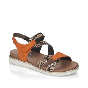 Rieker V5069-24 Ladies Brown Fastener Sandals
