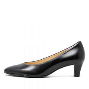 Gabor 05.180.37. Premium Black Leather Wome's Shoes