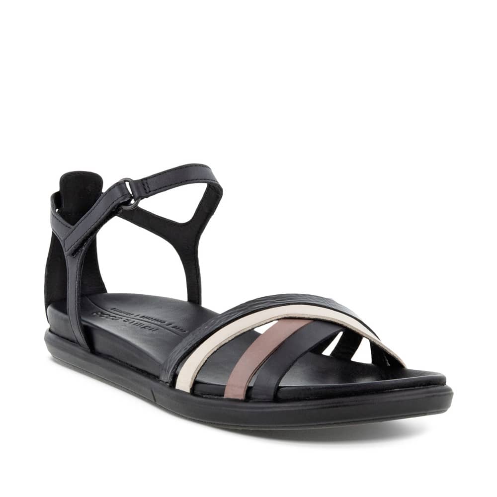 ECCO Simpil Sandal Flat Sandal Black Womens Sandal - 121 Shoes