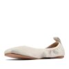 CLARKS Pure Ballet White. Premium Leather Shoes