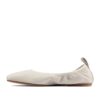 CLARKS Pure Ballet White. Premium Leather Shoes