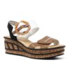 Rieker 68176-64 Ladies Beige Sandals