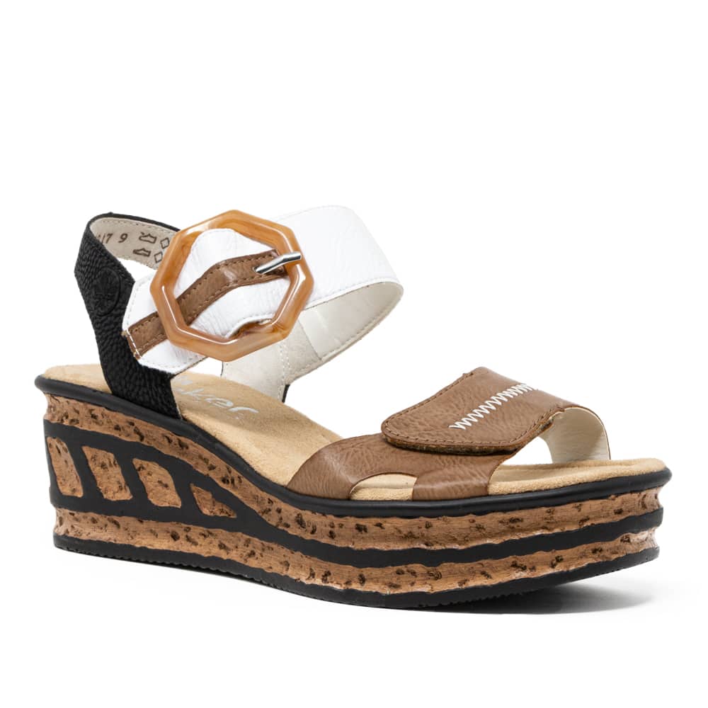 Rieker 68176-64 Ladies Beige Sandals Premium - 121 Shoes