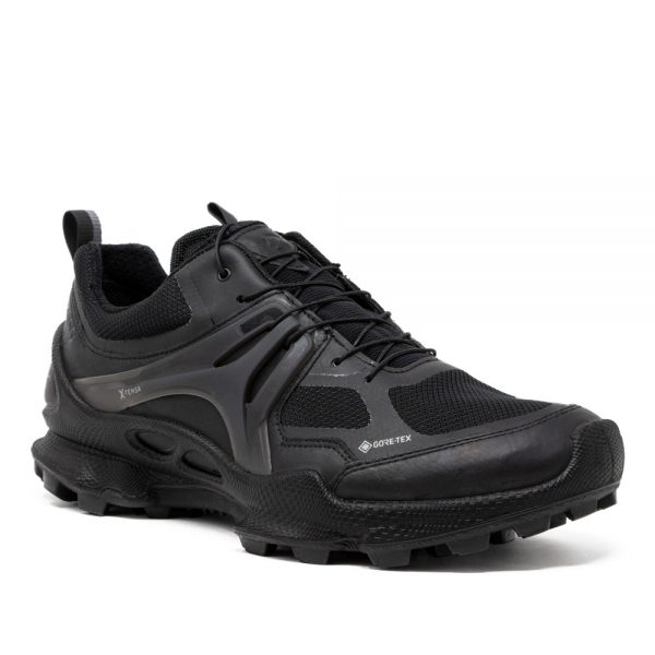 Ecco Biom C-Trail M Black Leather Premium Sneakers - 121 Shoes