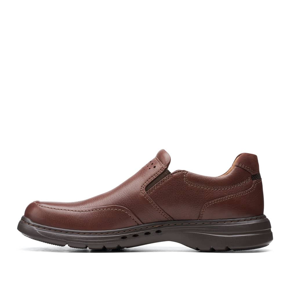 CLARKS Un Brawley Step Mahogany Leather Premium Shoes - 121 Shoes