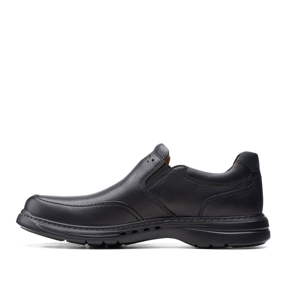 CLARKS Un Brawley Step Black Leather Premium Shoes - 121 Shoes