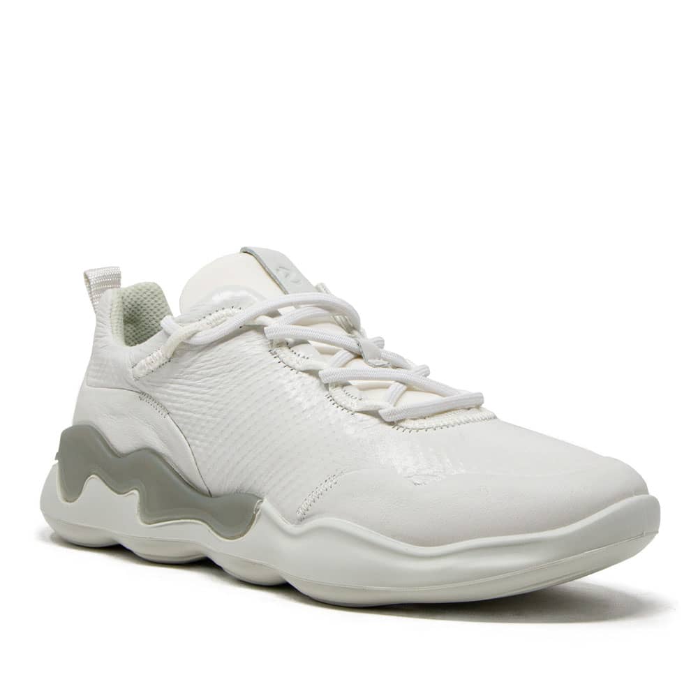 Ecco Elo W Sneaker White Premium Leather Shoes - 121 Shoes