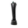 Solovair Black Hi-Shine 20 Eye Zip Derby Boot