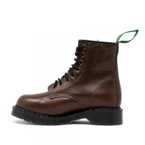 Solovair Brown Gaucho Greasy 8 Eye Derby Boot
