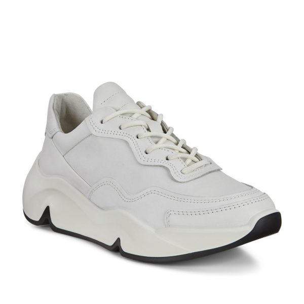 Ecco Chunky White W. Premium Leather Sneaker