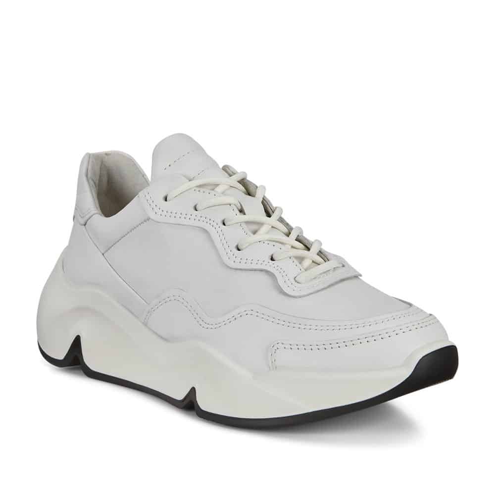 Ecco Chunky White W Premium Leather Shoes - 121 Shoes