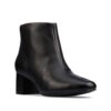 CLARKS Sheer55 Zip Black Leather