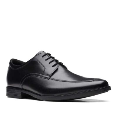 Clarks Howard Apron Black Leather. Premium Shoes