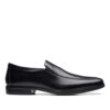 CLARKS Howard Edge Black Leather. Premium Shoes