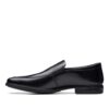 CLARKS Howard Edge Black Leather. Premium Shoes