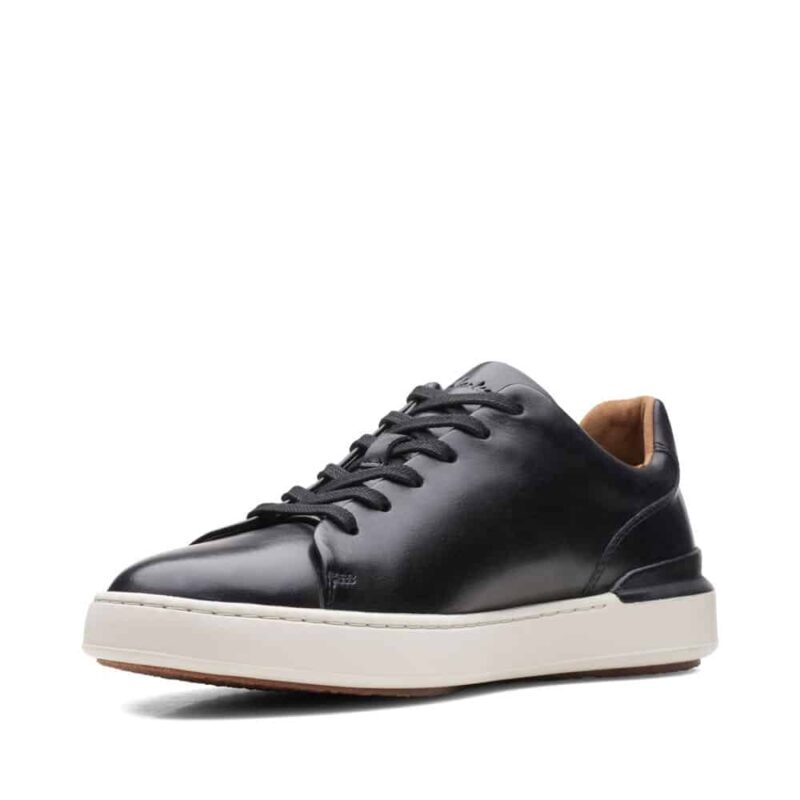 CLARKS CourtLite Lace Black Leather