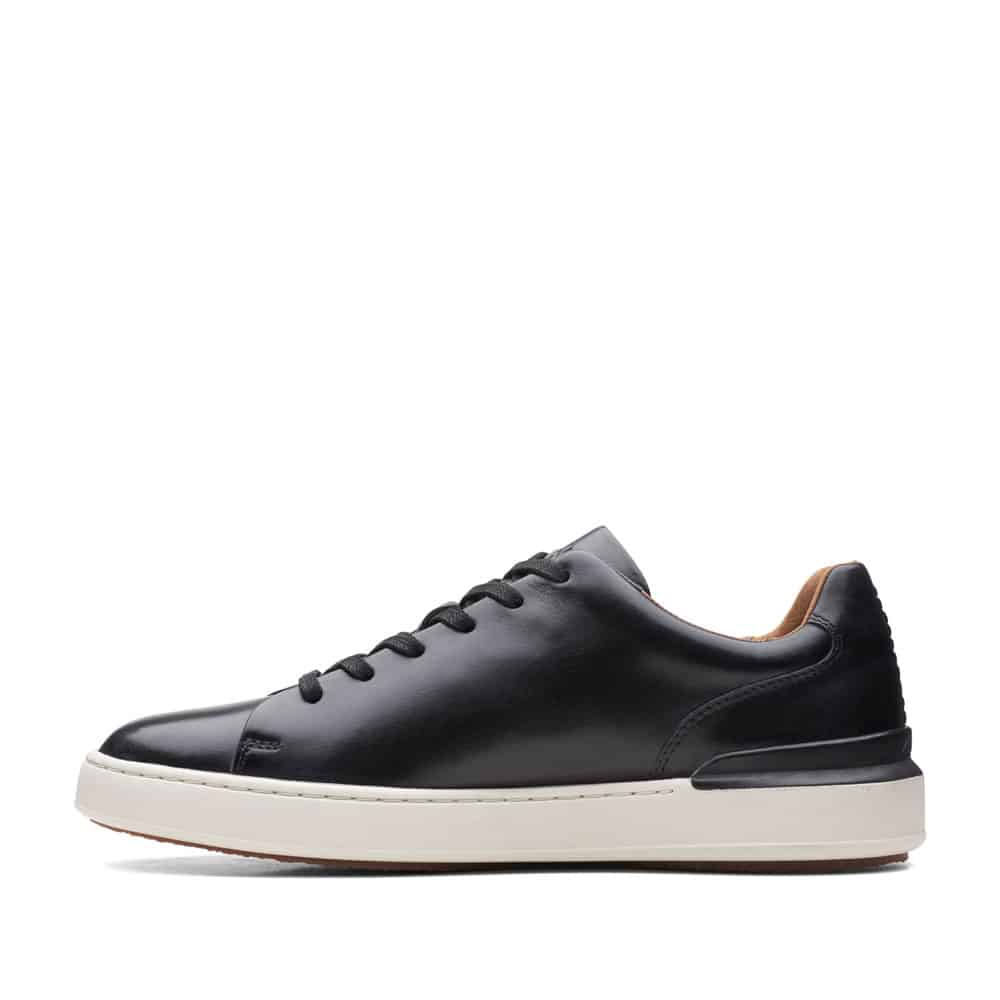 CLARKS CourtLite Lace Black Leather Premium Shoes - 121 Shoes