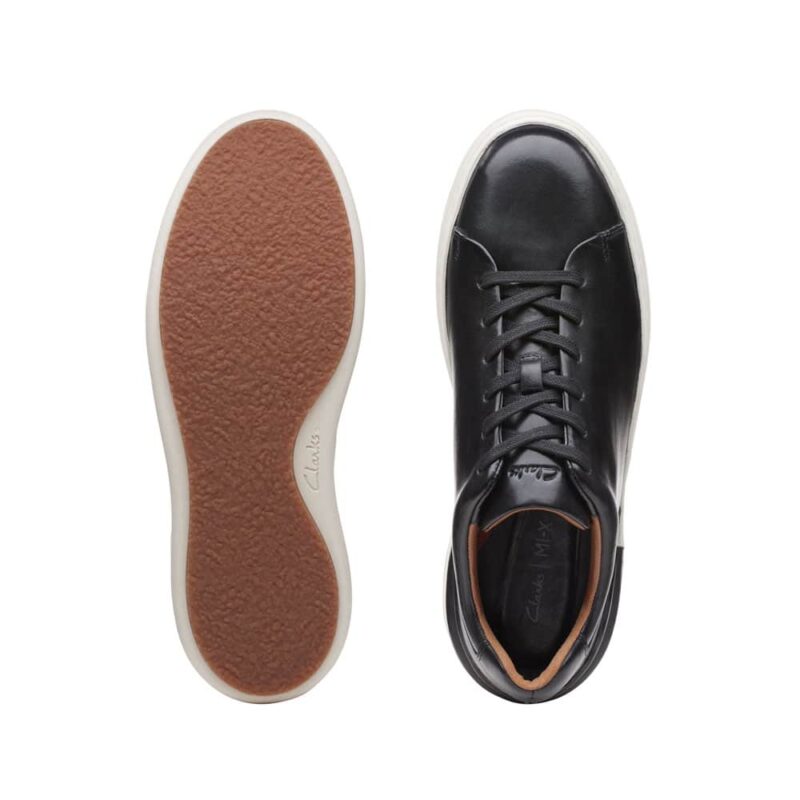 CLARKS CourtLite Lace Black Leather