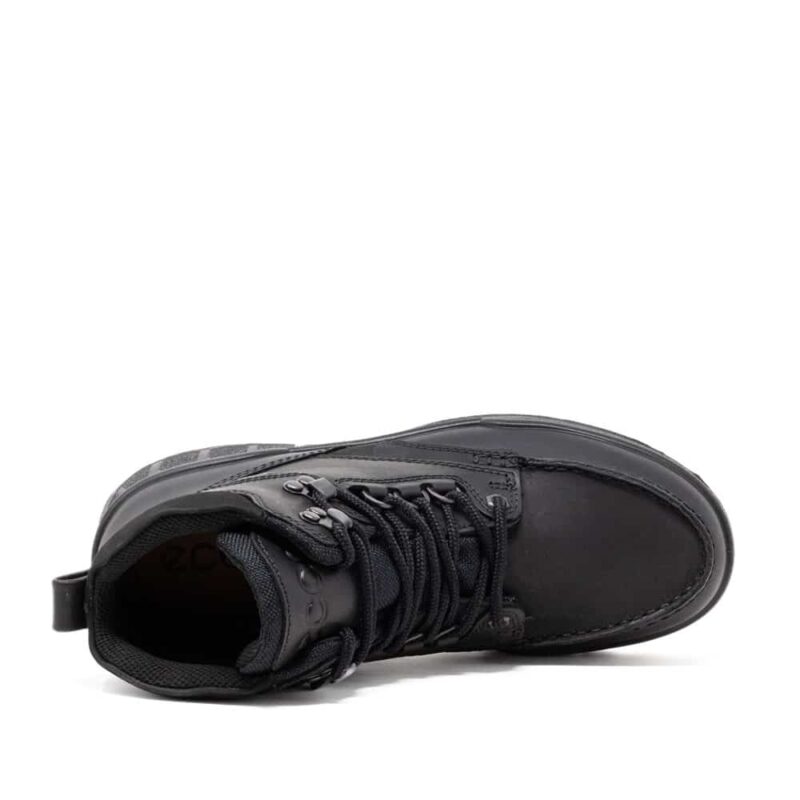 Ecco Track 25 Mid GTX Black. Premium Leather Shoes