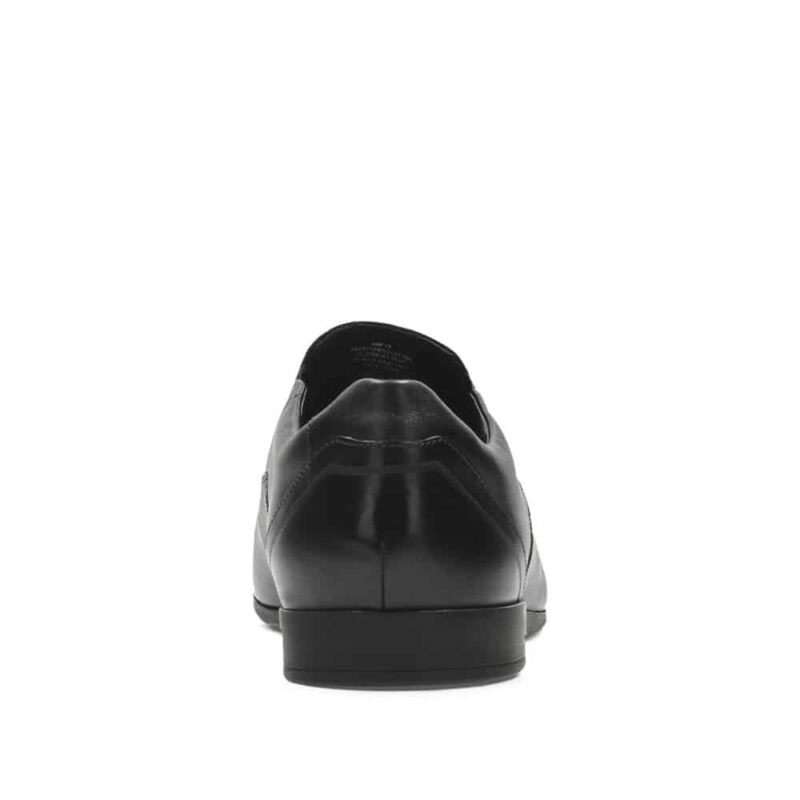 CLARKS Glement Slip Black Leather Premium Shoes - 121 Shoes