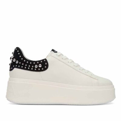 Ash Moby Studs Eco Trainers White and Black