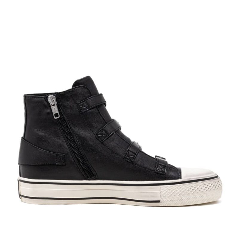 Ash Virgin Nappa Wax S Black Leather Trainers - 121 Shoes