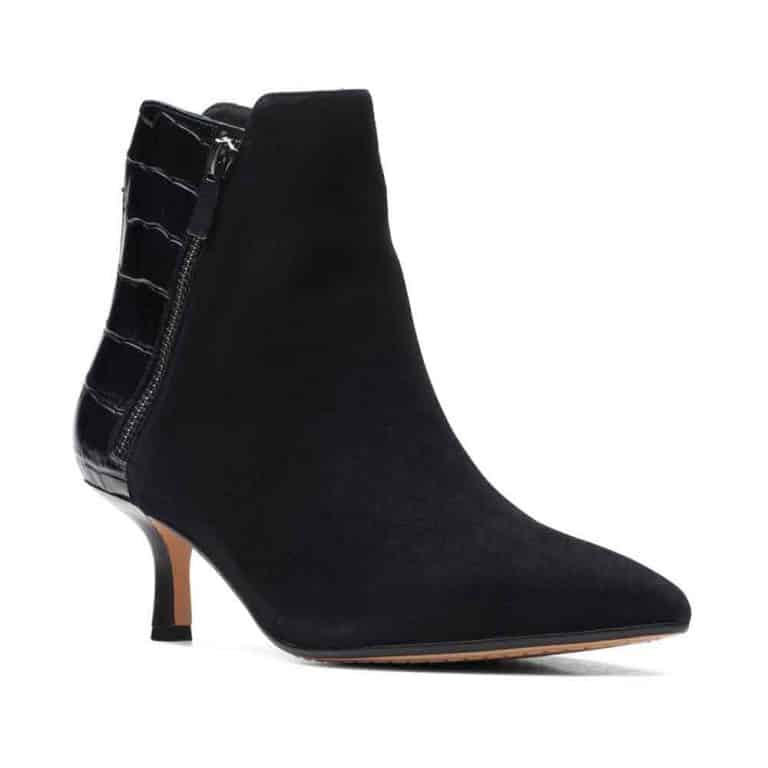 clarks linnae up black leather
