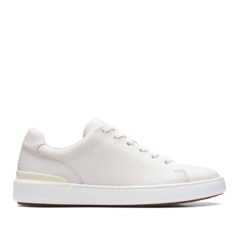 CLARKS CourtLite Lace White Leather