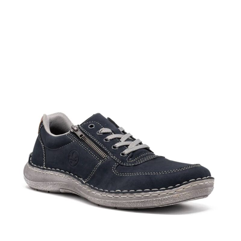 Rieker 03030-14 Men's Blue Zipper Shoes Premium Shoes - 121 Shoes