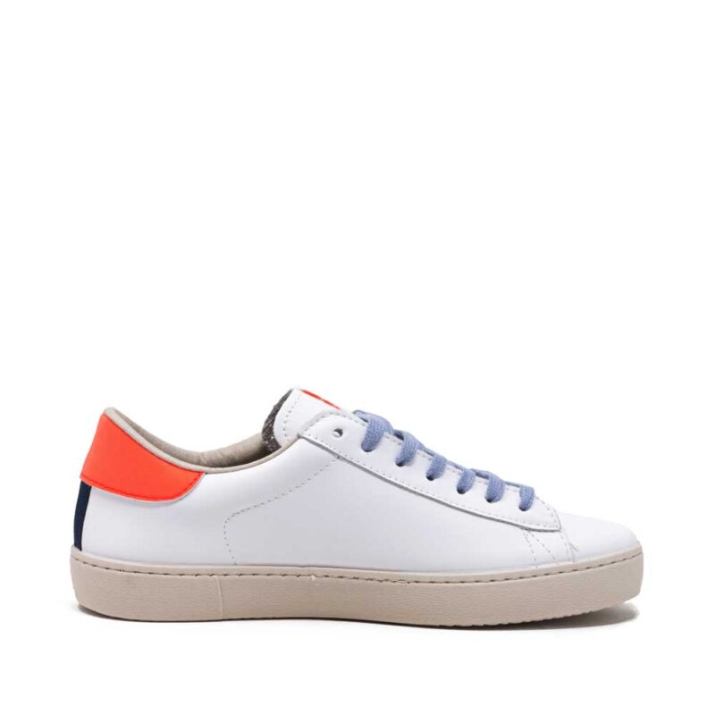 Victoria Berlin Trainers Leather & Neon Coral